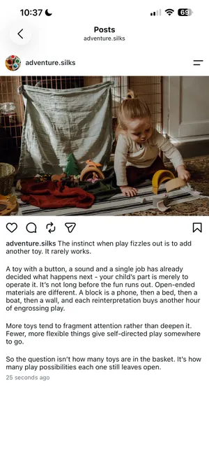 The Instagram post from adventure.silks